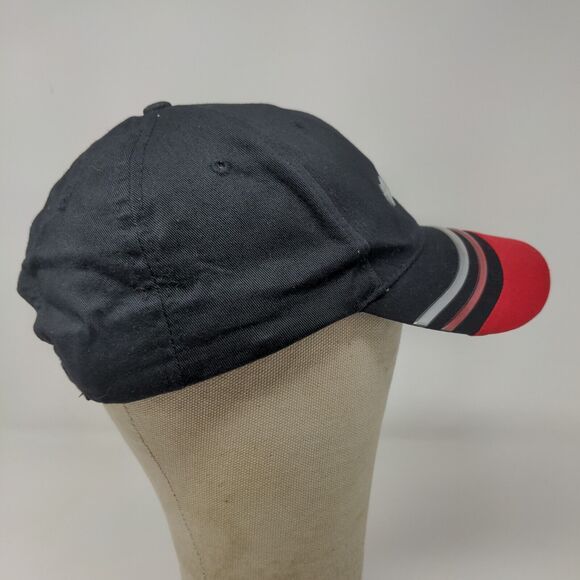 Case IH Men's Strapback Hat Black Red Striped 3D Metallic Logo - Picture 7 of 11